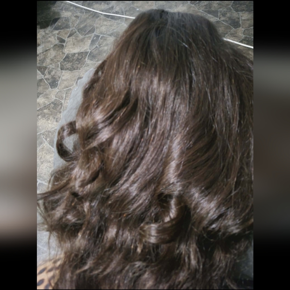 Tiffani Everyday Hat Wig By LU'S Wigs. Medium Brown Color. Human Hair Wig! - Picture 13 of 15